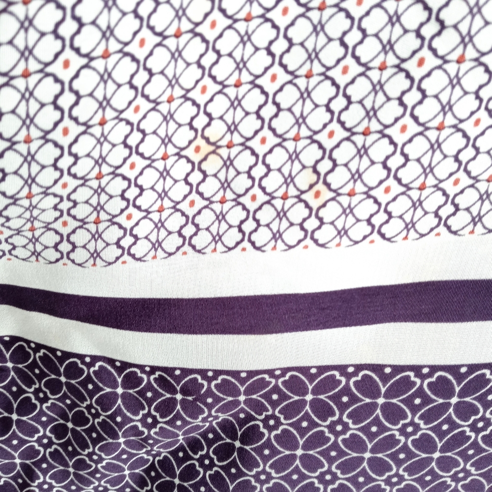 Vince Silk Purple Print Trapunto Shift Dress - Picture 8 of 13